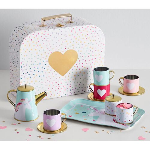 Pottery Barn Kids Unicorn Rainbow Tea Set