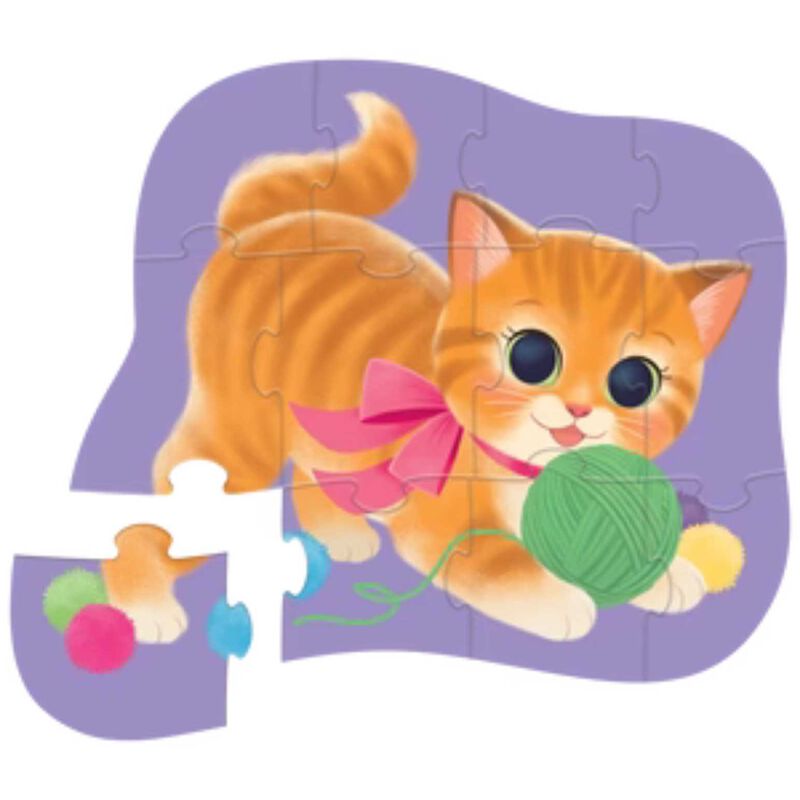 Crocodile Creek 12Pc Mini Puzzle - Cute Kitten image number 1