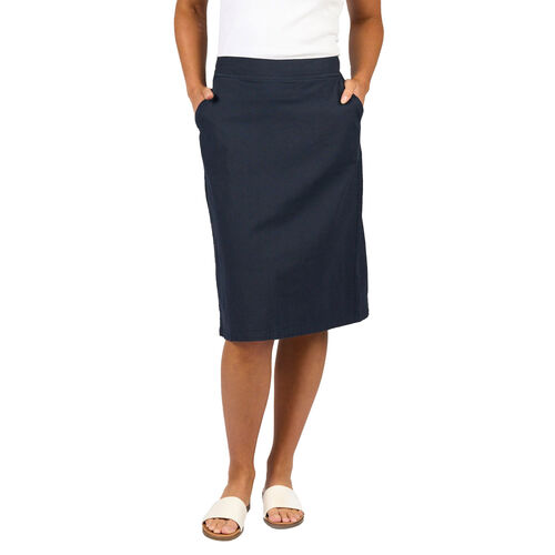 Vassalli Flat Front Pull On Skirt