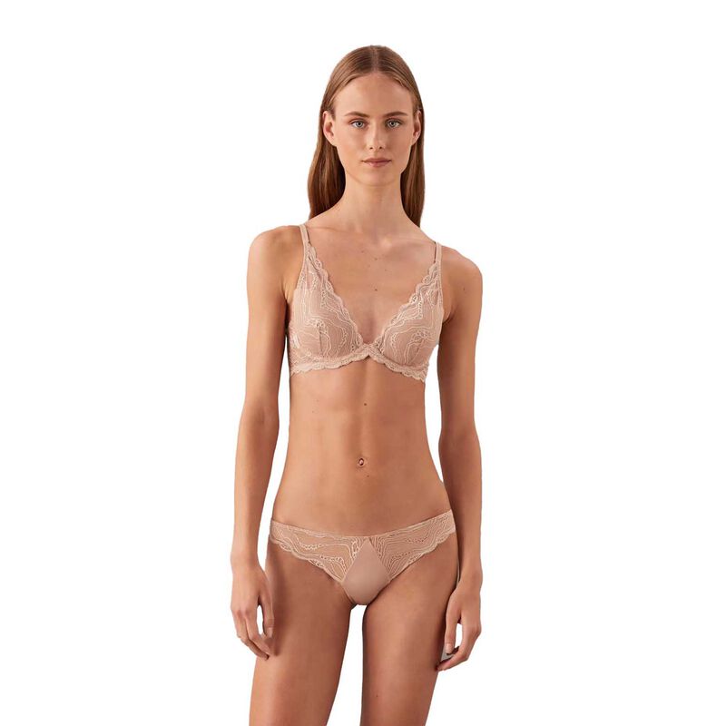 Calvin Klein Sensual Stretch Lace Thong image number 0