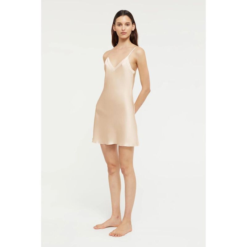 Ginia Silk Chemise V Neck image number 3