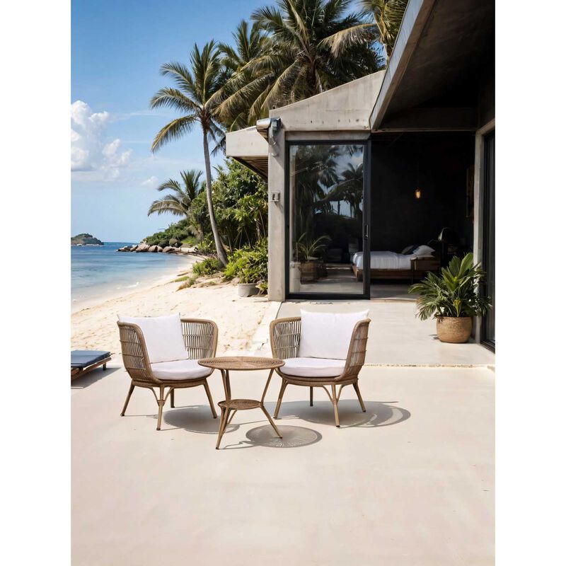 Clifton Outdoor 3-Piece Setting - Natural image number 1