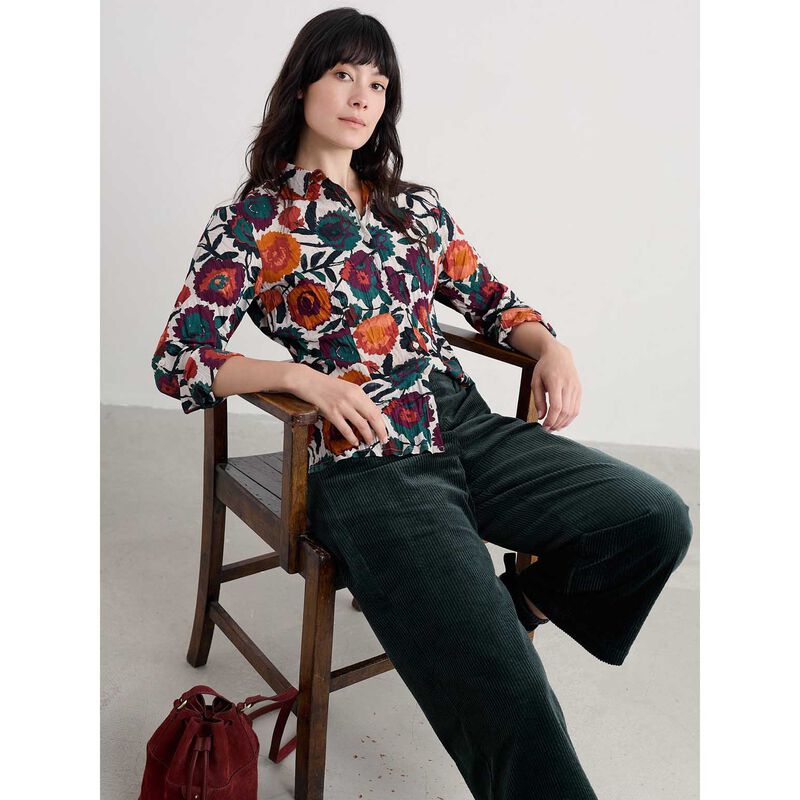 Seasalt Cornwall Larissa Shirt Figurative Floral Aran image number 2