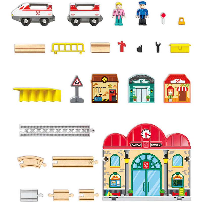 Hape Portable Train Station Set image number 2
