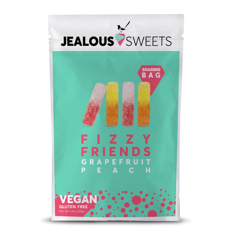 Jealous Sweets Fizzy Friends Grapefruit & Peach Sharing Bag 125g image number 0