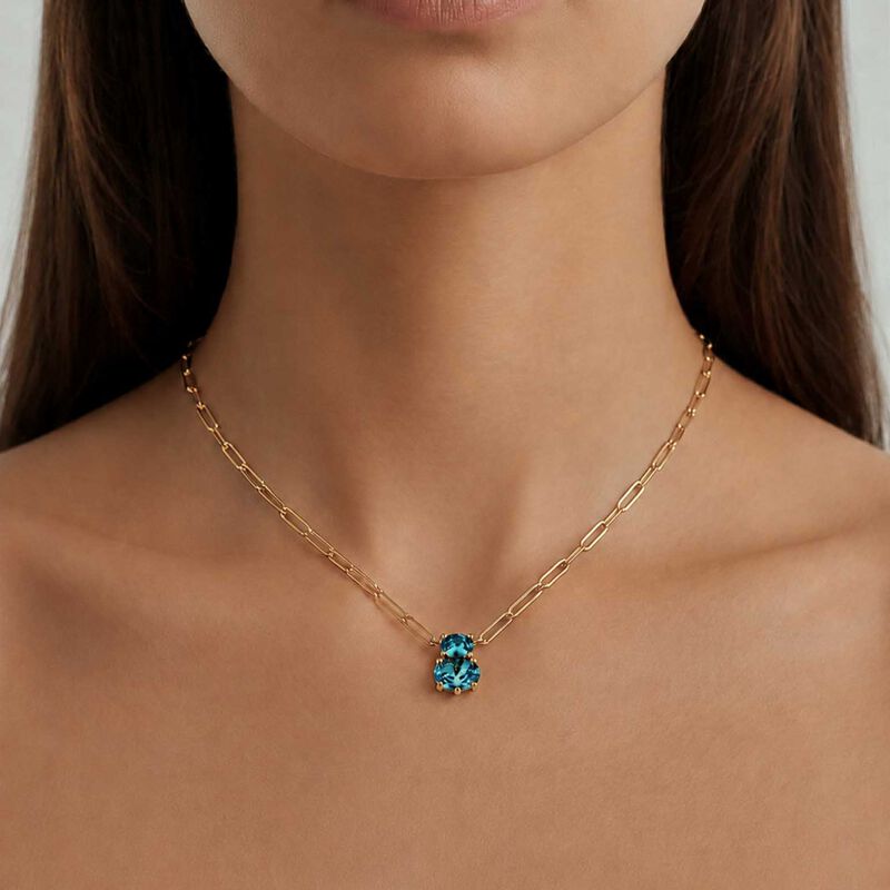 Dyrberg Kern Serafine Sg Petrol Necklace image number 1