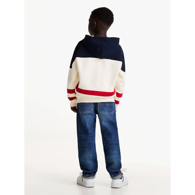Tommy Hilfiger Stripe Colour-Blocked Hoodie 4-7Y image number 3