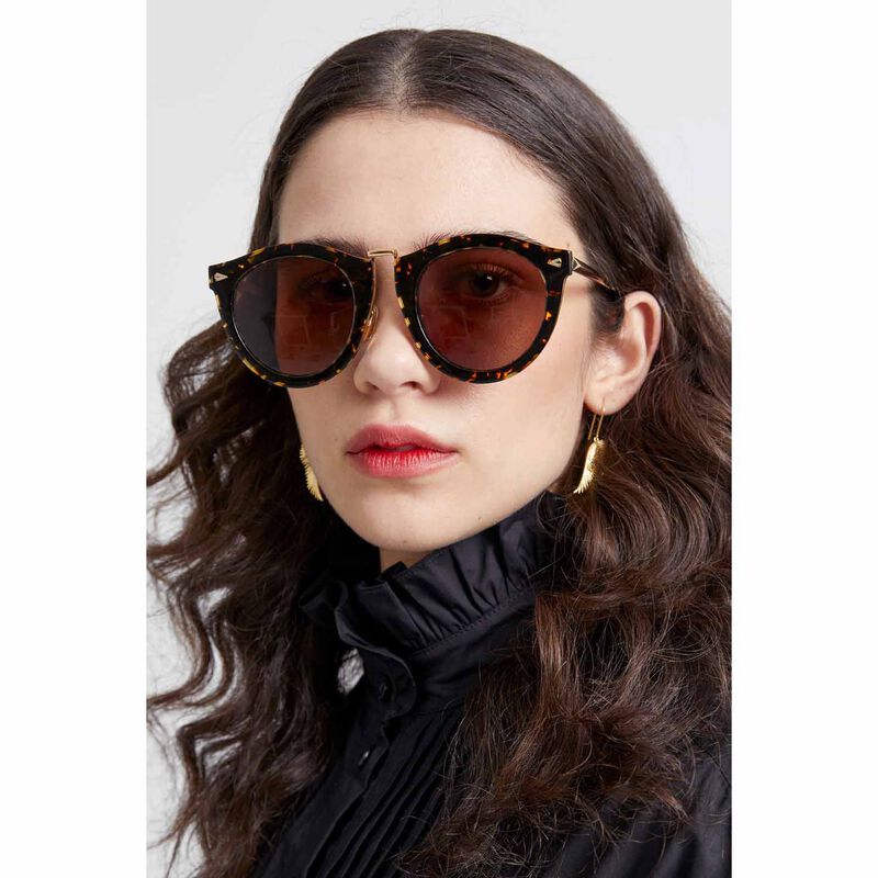 Karen Walker Harvest 22 Cracked Tort Sunglasses image number 2