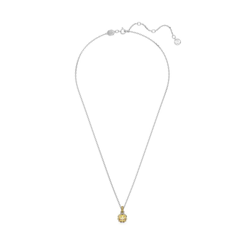 Swarovski Birthstone Square Cut Pendant - November Yellow image number 1