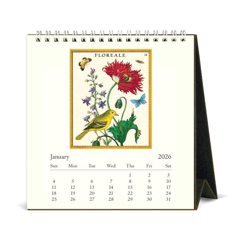 Cavallini Floreale 2026 Desk Calendar image number 1
