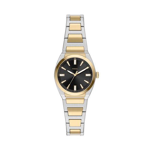 Fossil Everett 27mm Three-Hand Two-Tone Stainless Steel Watch