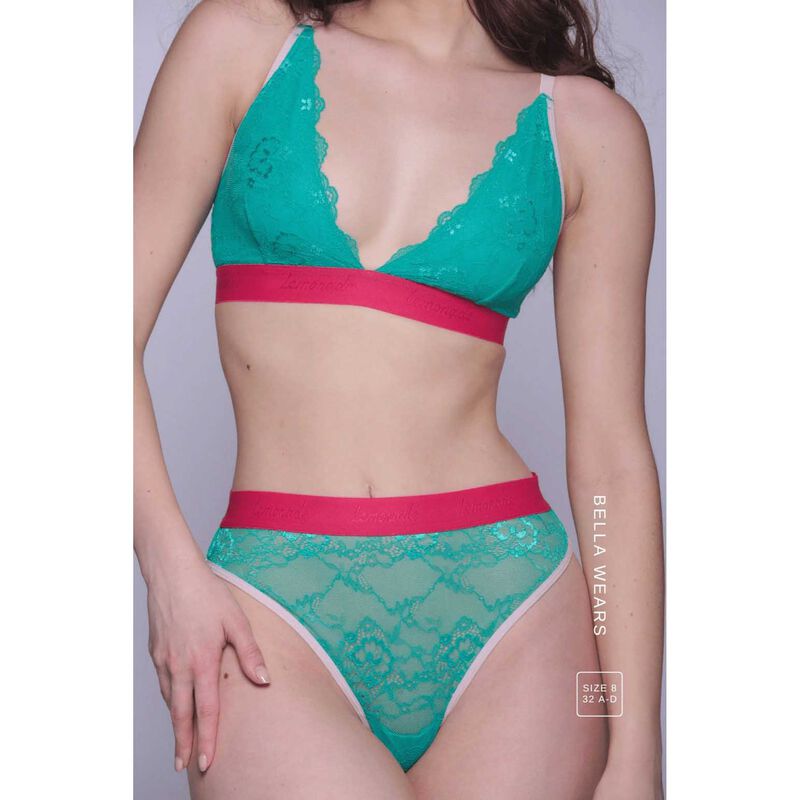 Lemonade Dolls Signature Lace Bralette - Trilogy Green image number 2
