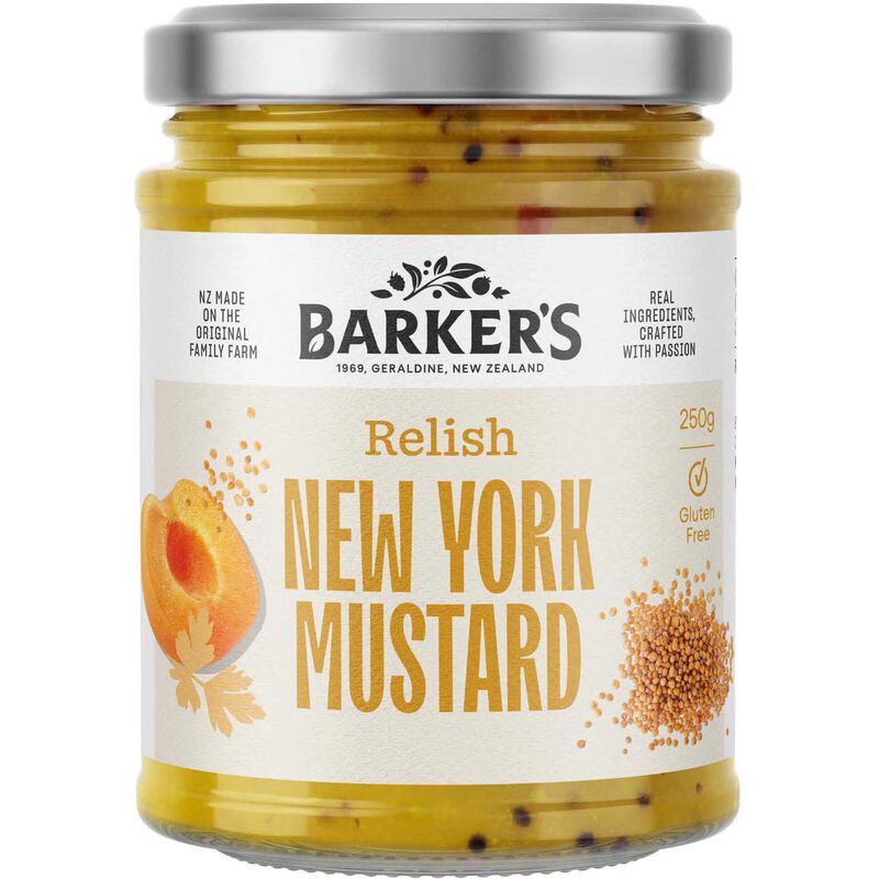Barker's New York Mustard Relish 250g image number 0