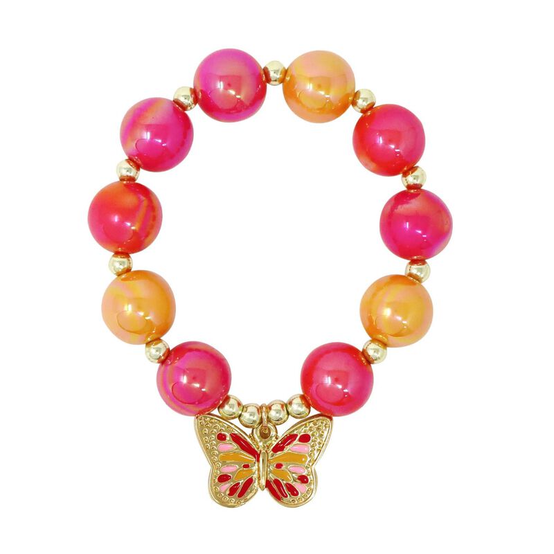 Pink Poppy Vibrant Butterfly Bracelet image number 0