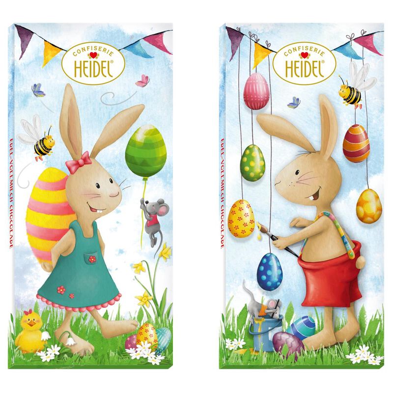 Heidel Easter Greetings Milk Chocolate Bar 100g image number 0