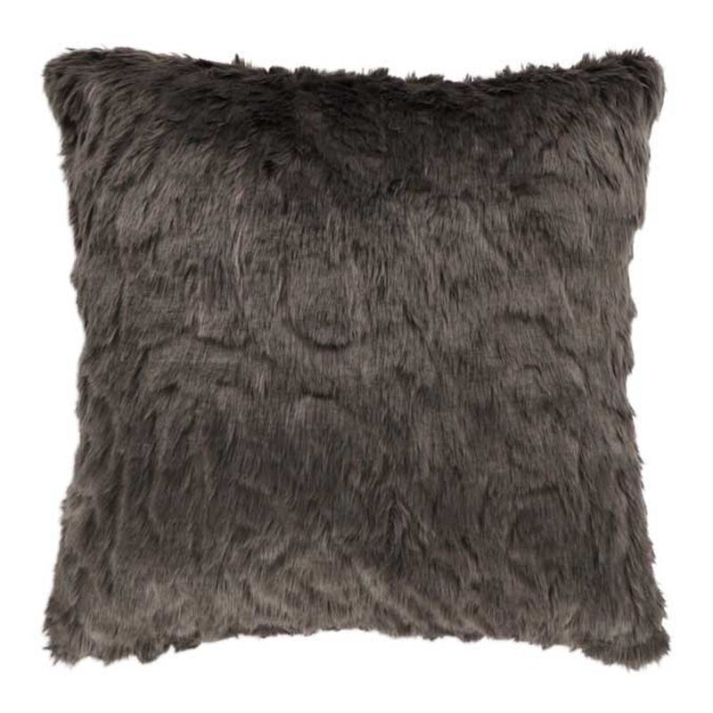 Heirloom Faux Fur Feather Cushion - Pewter Chinchilla 45X45cm image number 0