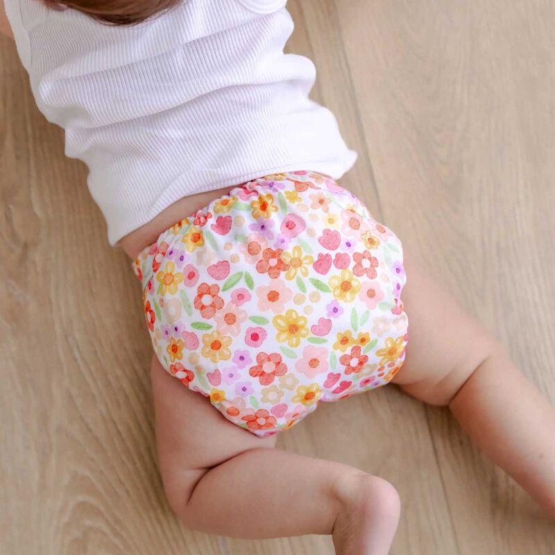 Bear & Moo Summertime Floral Cloth Nappy image number 1