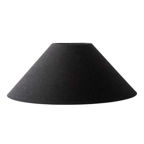 French Country Coolie Linen Shade Black 50cm