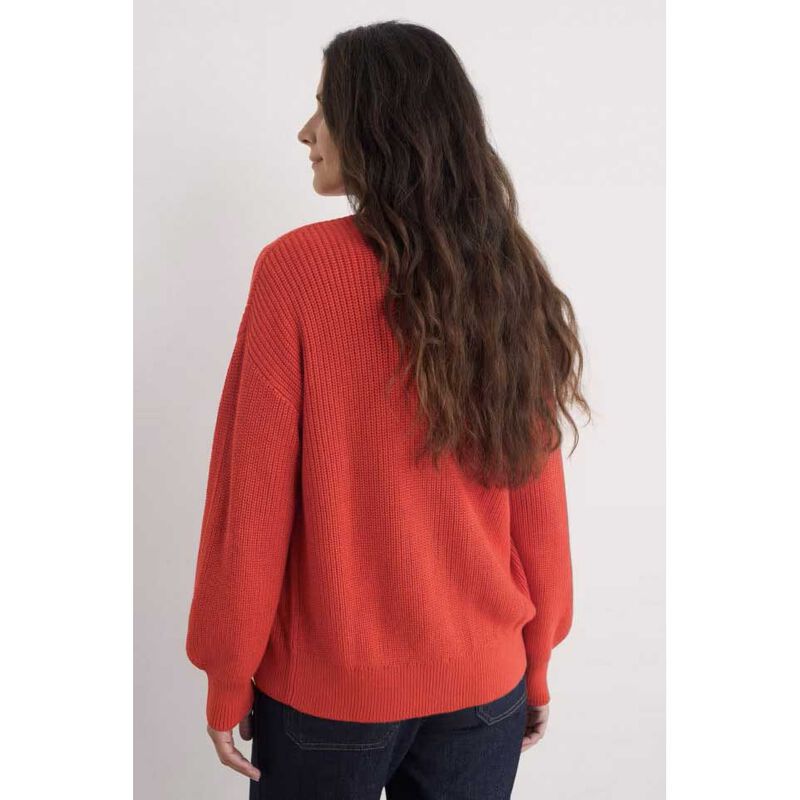 Seasalt Cornwall Winding Creek Cardigan Tomato image number 1