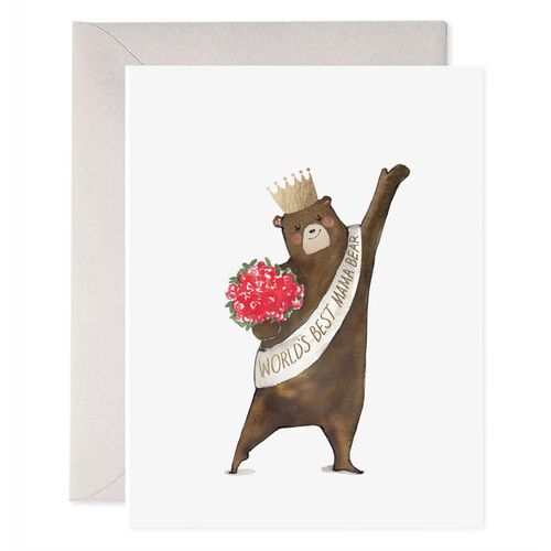 E Frances Mama Bear Foil Card