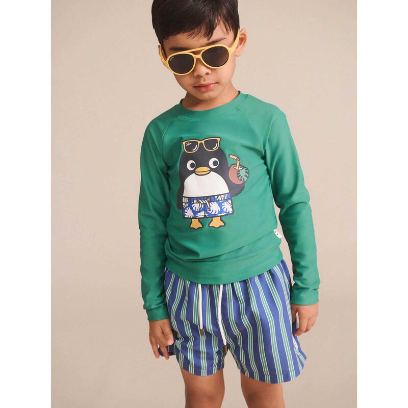 Huxbaby Tropical Vacay Stripe Boardshort 3-5Y image number 1