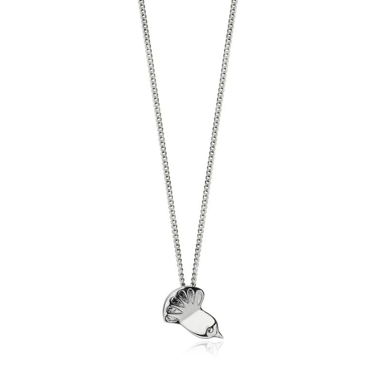 Boh Runga Silver Fantail Pendant image number 0