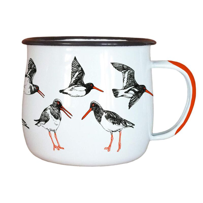 Tanya Wolfkamp D Oystercatchers Enamel Mug image number 1