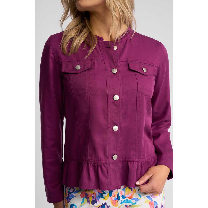 Vassalli Jacket With Frill Hem image number 10