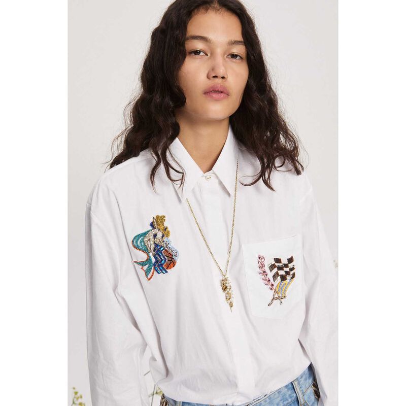 ALÉMAIS Team Spirit Flower & Pearl Necklace image number 2