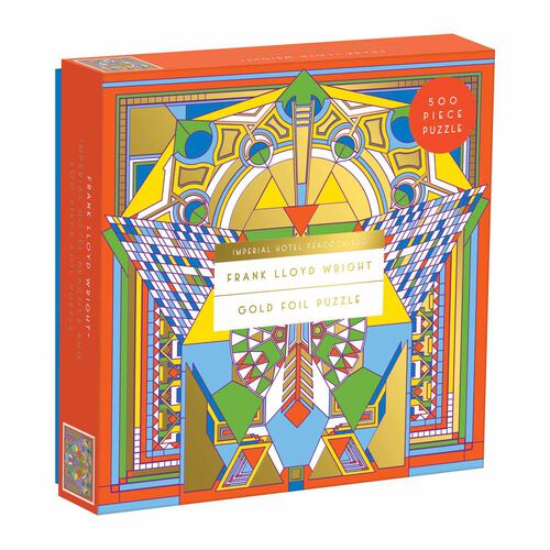 Galison Frank Lloyd Wright Imperial Hotel Peacock Rug Puzzle 500Pc