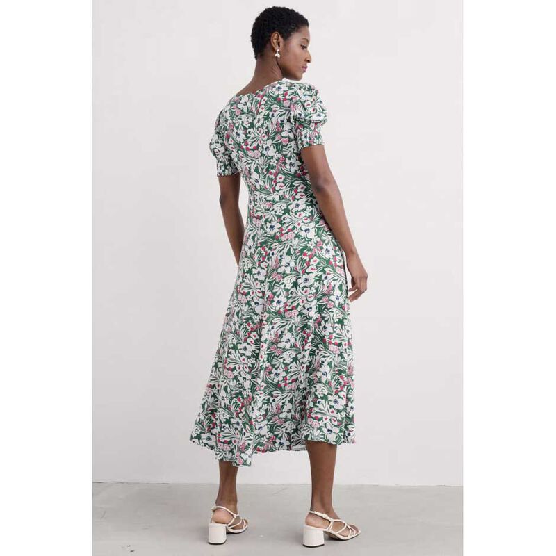 Seasalt Cornwall Marsh Violet Dress Garden Flowers Dark Forage image number 1