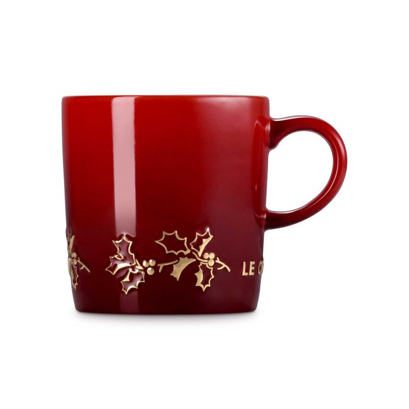 Le Creuset Mug 350ml Holly - Cerise Gold Trim image number 2