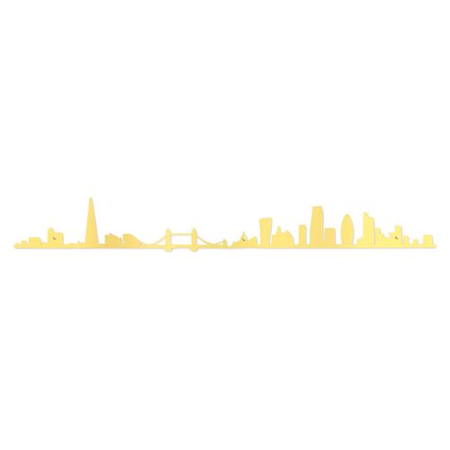 The Line Skyline of London 2 Gold Steel Silhouette 50cm