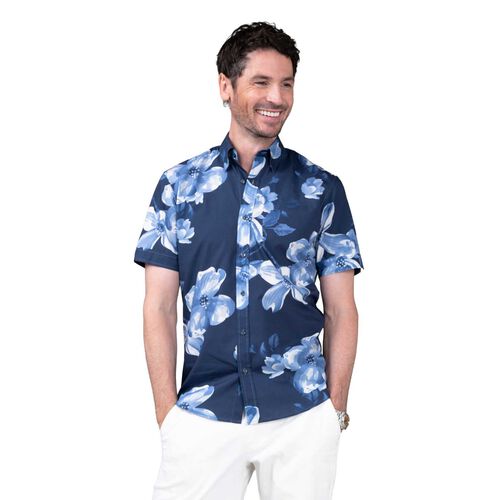 Rembrandt Waihi Navy Large Floral Print Shirt