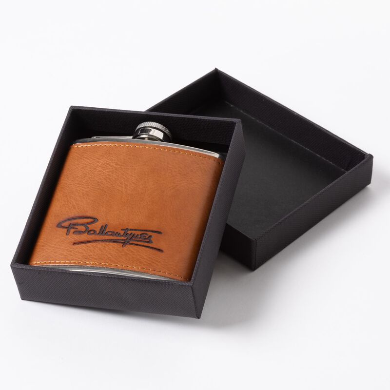 Ballantynes Leather Hip Flask (Gift Boxed) image number 2