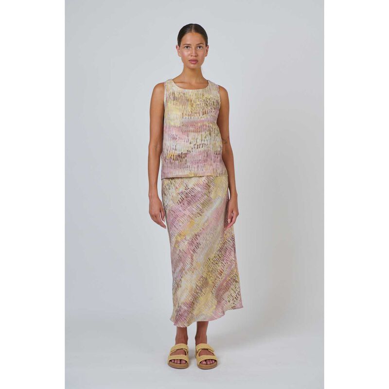 Naturals By O & J Jardin Linen Skirt image number 3