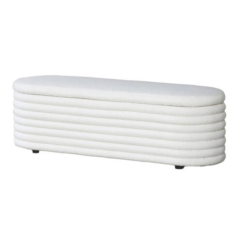 Channelled Boucle Storage Bench