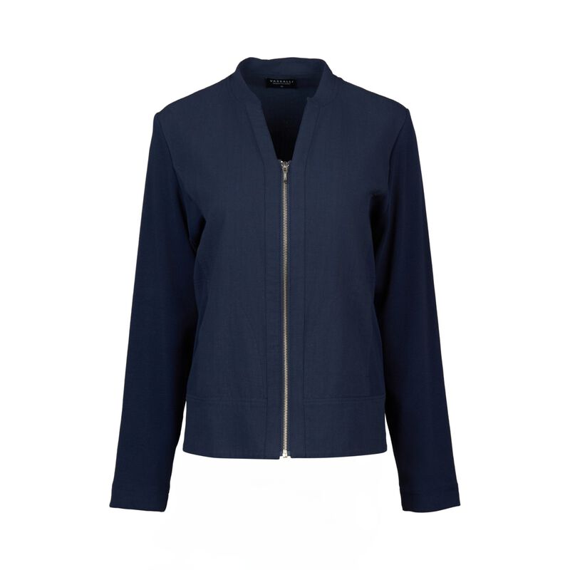 Vassalli Zip Up Jacket With Knit Panels image number 2
