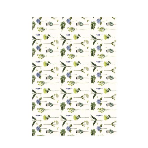 Father Rabbit Flowers Wrapping Paper