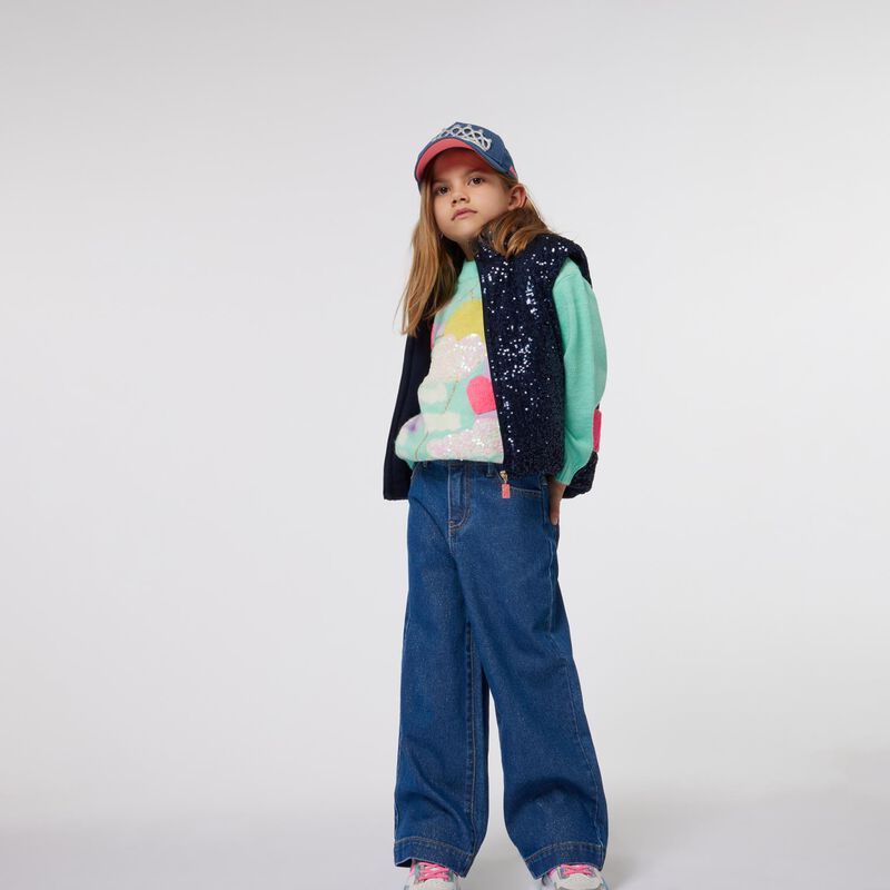 Billieblush Glittered Denim Trousers 5Y - 6Y image number 1