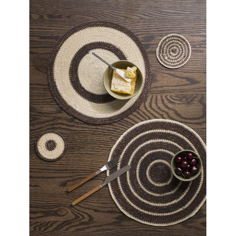 Citt&agrave; Agora Woven Placemat S/4 Rye/Natural 34cmdia image number 3