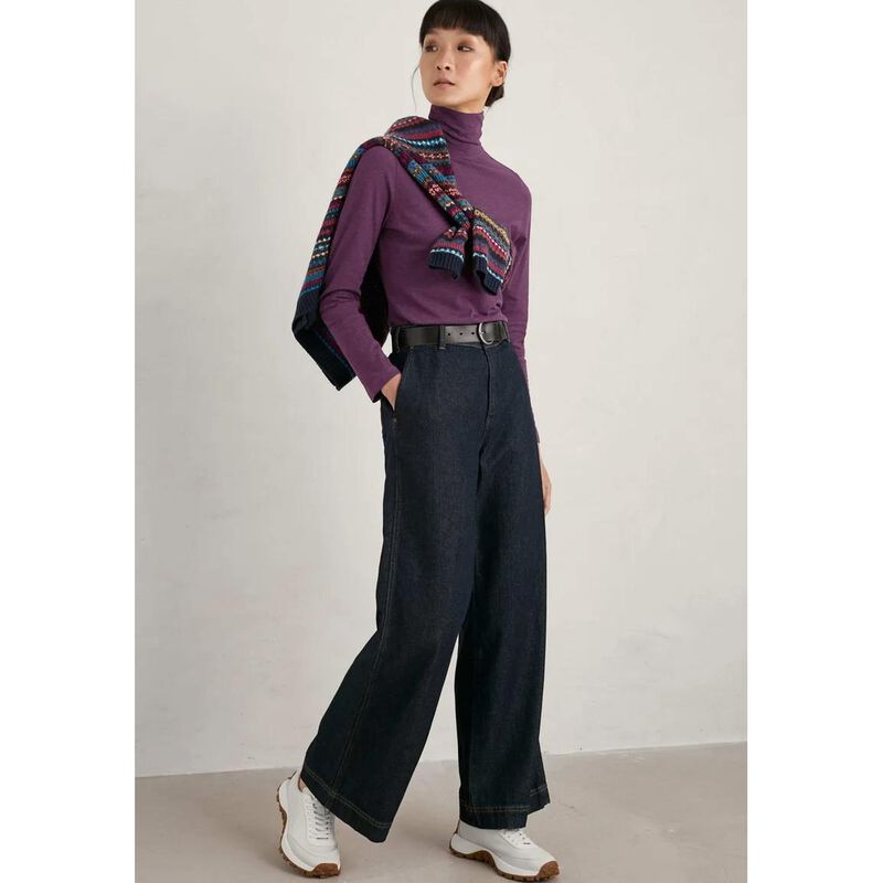 Seasalt Cornwall Landing Top Grape image number 3