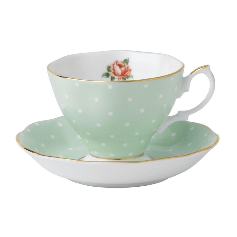 Royal Albert Polka Rose Teacup/Saucer Set image number 0
