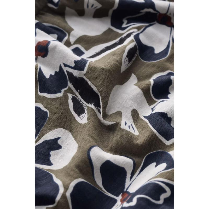 Seasalt Cornwall Line Strokes Dress Bird Flower Dark Seagrass image number 2