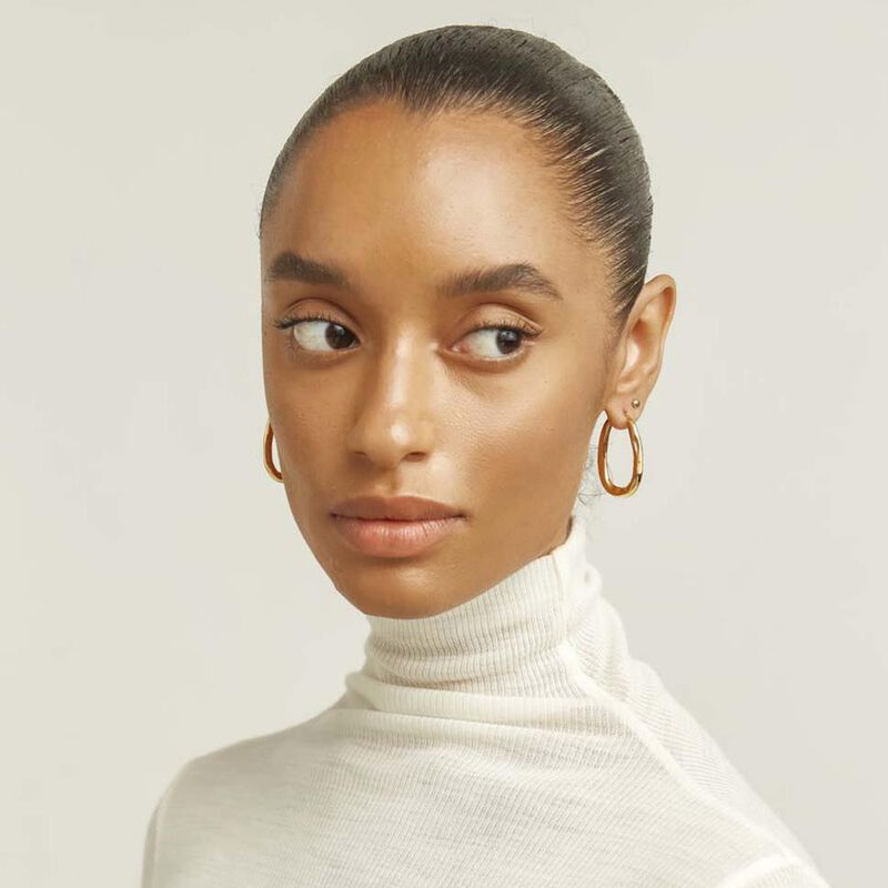 Brie Leon Organica Bent Hoop Earrings image number 2