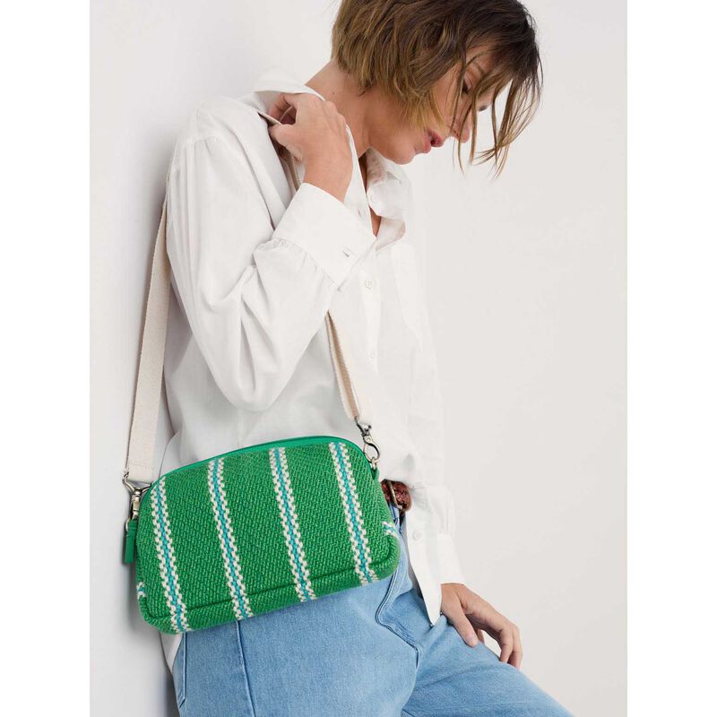 Seasalt Cornwall Flourish Cross Body Bag Pivot Stripes Island image number 1