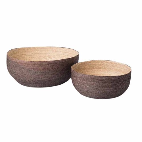 Città Makaua Nido Basket S/2 Piedra/Natural 50cmdiax20cmh/35cmdia