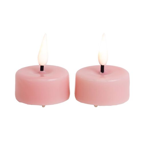 Stellar Haus Pink Tealight LED Candles 6 Pack (5H 3.5D) With Timer