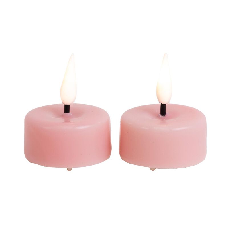 Stellar Haus Pink Tealight LED Candles 6 Pack (5H 3.5D) With Timer image number 0