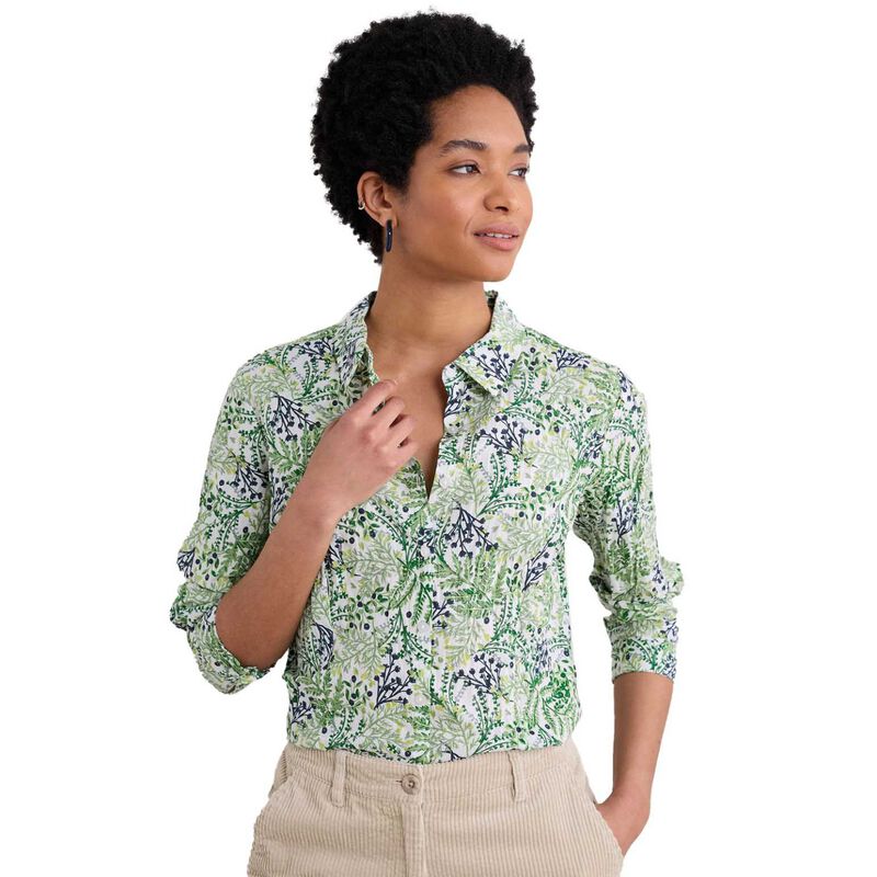 Seasalt Cornwall Larissa Shirt Pressed Fern Chalk image number 0